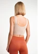 Бесшовный топ в рубчик на широких бретелях Giulia TOP RIB S/M Beige-naturale, Женские спортивные топы бесшовные - изображение 5