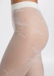 Классические капроновые колготки женские Giulia MESH FLORAL 40 den (5) 4 White-crema, эластичные капронки с цветочным рисунком - изображение 7