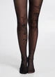 Женские колготки в сетку с цветочным узором Giulia MESH FLORAL 40 (5) 3 Black-nero, капроновые эластичные колготы с рисунком - изображение 5
