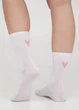 Жіночі бавовняні шкарпетки з візерунком "Серце" Giulia WS3 VALENTINE 2501 36/40 White/rose, високі шкарпетки - зображення 5