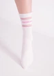 Шкарпетки жіночі бавовняні з літерним принтом Giulia WS3 CRISTAL STRONG 004 36/40 White-white/rose - изображение 2