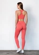 Женские леггинсы с декоративными молниями и компрессионной талией Giulia Flexing leggins "Urban Chic" B03 M Red-coral, лосины в рубчик, с эффектом push-up - изображение 9
