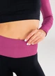 Женские бесшовные леггинсы с push-up эффектом и контрастным поясом Giulia FLEXING LEGGINGS GLAM S/M Multicolor-black/domsor, комфортные лосины для спорта, для тренировок, из микрофибры - изображение 8
