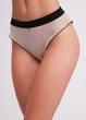 Труси жіночі бразиліана із сітки в горошок Giulia Glam 2240/40 M Beige dots, ніжні прозорі трусики, жіноча білизна - зображення 6