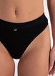 Трусы-стринги женские хлопковые в рубчик Giulia URBAN RIB 2115/60 S Black, комфортные трусики из хлопка, черные стринги - изображение 8