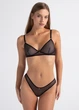Труси жіночі бразиліана із сітки в горошок Giulia Glam 2239/40 M Black dots, напівпрозорі трусики, чорні бразиліани - зображення 9
