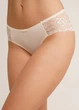 Женские трусы-бразилианы декорированы кружевом Giulia (L5118B0-M) L White-Перлинный,трусики из микрофибры, комфортное белье - изображение 4