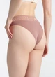 Женские хлопковые трусы бразилиана с кружевом Giulia Leya 2228/61 S Brown-mokko, комфортные хлопковые трусики, повседневное нижнее белье - изображение 5