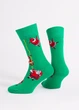 Мужские хлопковые носки с новогодним узором Giulia MS3 NEW YEAR 2601 39/42 Green, высокие носки с рисунком - изображение 7