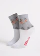 Детские хлопковые носки с новогодним узором Giulia KS3 NEW YEAR 2606 30/35 Multicolor-white/silver, высокие носки с рисунком - изображение 5