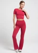 Топ с коротким рукавом и круглым вырезом Giulia CROP T-SHIRT L/XL Bordo-winterberry, спортивный топ из микрофибры - изображение 11