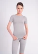 Базовая женская бесшовная футболка из микрофибры Giulia T-SHIRT S/M Grey-griffin, футболка для тренировок - изображение 4