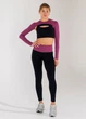 Бесшовный женский топ с акцентным вырезом Giulia FLEX TOP ENERGY XXS/XS Black, спортивный топ из микрофибры - изображение 10