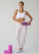 Женские бесшовные леггинсы с высокой посадкой Giulia FLEXING LEGGS ACTIVE XXS/XS Pink-primerose, спортивные лосины с микрофибры - изображение 9