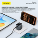 Зарядное устройство Foneng Display HuB 45W GaN мощное универсальное с индикатором заряда портативный адаптер с быстрой зарядкой блок питания USB-A и USB-C энергоэффективный для телефонов планшета айфона и самсунга Apple iPhone Samsung - изображение 9