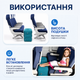 Портативная надувная подушка для путешествий, подставка для ног, 3 уровня высоты, для самолета, автобуса, голубой цвет - изображение 7