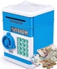 Електронний дитячий сейф-скарбничка Number Bank з кодовим замком та звуковими ефектами Блакитний - зображення 6