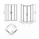 Душова кабіна Cersanit Basic Pivot S158-005 90*90*185 см без піддону - зображення 3