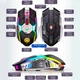 Бездротова безшумна ігрова миша RGB A5 2,4G 1600 DPI 7 кнопок USB Чорна - зображення 2