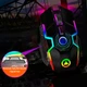 Бездротова безшумна ігрова миша RGB A5 2,4G 1600 DPI 7 кнопок USB Чорна - зображення 8