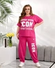 Женский костюм повседневный малиновый 52-54 р2322А.350 - изображение 2