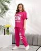 Женский костюм повседневный малиновый 56-58 р2322А.350 - изображение 5