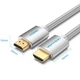 Кабель мультимедийный HDMI M to HDMI M 1.0m V2.0 4K60Hz braided aluminum alloy gray Vention (AABIF) - изображение 2