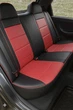Авточохли на Moskvich 426 Auto Style пілот кожзам чорно червоний - зображення 2