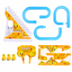 Интерактивная игра для детей Small Duck утиные гонки 5,5х14х25,5 см 3 уточки музыкальная игрушка эскалатор с утками утиная трасса Желтый - изображение 3