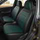 Авточехлы на BMW E 39 Auto Style пилот кожзам черно зеленый - изображение 3