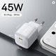 Зарядное устройство Baseus 45W GaN USB-C PD Fast Charger | быстрая зарядка для iPhone 15 16 Pro Max Samsung Galaxy белый - изображение 1
