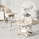 Стульчик для кормления Kidoro One ST-6540 Beige экокожа, 5-точечные ремни, регулировка спинки, колеса с фиксацией, до 50 кг - изображение 7