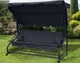 Качели садовые Bonro Garden BW-002 серые 3-местные раскладные до 200 кг (76-167-42400947) - изображение 5