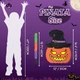Піньята Гарбуз з Капелюхом Відьми Halloween 60 см - зображення 6