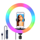 Лампа OEM RGB 33 см USB з тримачем для смартфона для професійного освітлення MJ33 чорний - зображення 8