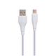 Кабель USB Micro 1 м білий Borofone BX18 для заряджання та синхронізації пластик метал - зображення 1