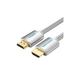 Кабель мультимедійний HDMI M to HDMI M 1.0m V2.0 4K60Hz braided aluminum alloy gray Vention (AABIF) - зображення 1