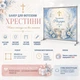 Баннер для крещения мальчика с купелью, золотым крестом и голубями 200х200см, №48017 - изображение 4