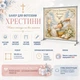 Баннер для крещения мальчика Таинство Крещения с ангелом, купелью и свечой 160х160см, №48003 - изображение 4
