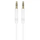Аудіокабель BOROFONE BL16 3.5mm male to 3.5mm male, PVC, 1m, White - изображение 1