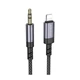 Аудіокабель BOROFONE BL24 iP to 3.5mm male, nylon braid, 1m, Metal Grey - изображение 1