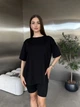 Жіночий прогулянковий костюм (футболка+велосипедки) Uaclothes 42 Чорний (like38013-184451349) - изображение 2