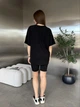 Жіночий прогулянковий костюм (футболка+велосипедки) Uaclothes 42 Чорний (like38013-184451349) - изображение 5