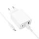 Мережевий зарядний пристрій BOROFONE BA105A Stellar three-port charger set (Micro) (EU) White (6941991125294) - изображение 5