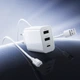 Мережевий зарядний пристрій BOROFONE BA105A Stellar three-port charger set (Micro) (EU) White (6941991125294) - изображение 9