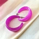 Серьги бижутерия Акриловые кольца jeweston Фуксия - изображение 2