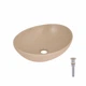 Раковина накладная Qtap Dove 415x340x140 мм, Beige, овальная, с донным клапаном QTDOV188SB49784 - изображение 1
