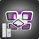 Люстра світлодіодна 517 Light 3color з пультом 90Вт Чорний (01850) - зображення 3
