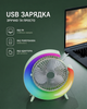Портативний вентилятор з RGB підсвіткою, акумуляторний настільний вентилятор, 3 швидкості, USB зарядка, тихий міні вентилятор для дому та офісу, зелений - зображення 4