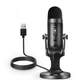 Мікрофон провідний настільний Jmary MC-PW8 Condenser Microphone USB Black - изображение 3